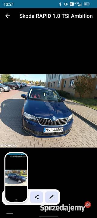 Skoda Rapid 95KM Giżycko