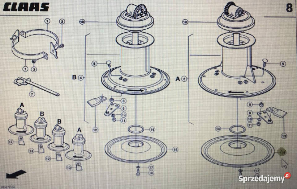 CLAAS 00 0947 432 2CLAAS Corto talerz ślizgowy Jastrzębniki