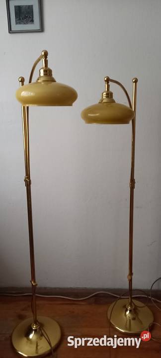 Mosiężna lampa podłogowa z ruchomym ramieniem Skierniewice sprzedam