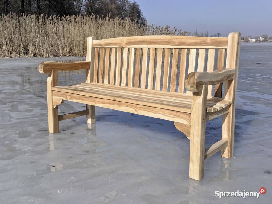 Ławka Oxford 150 z drewna teakowego NOGI 8 Kraków