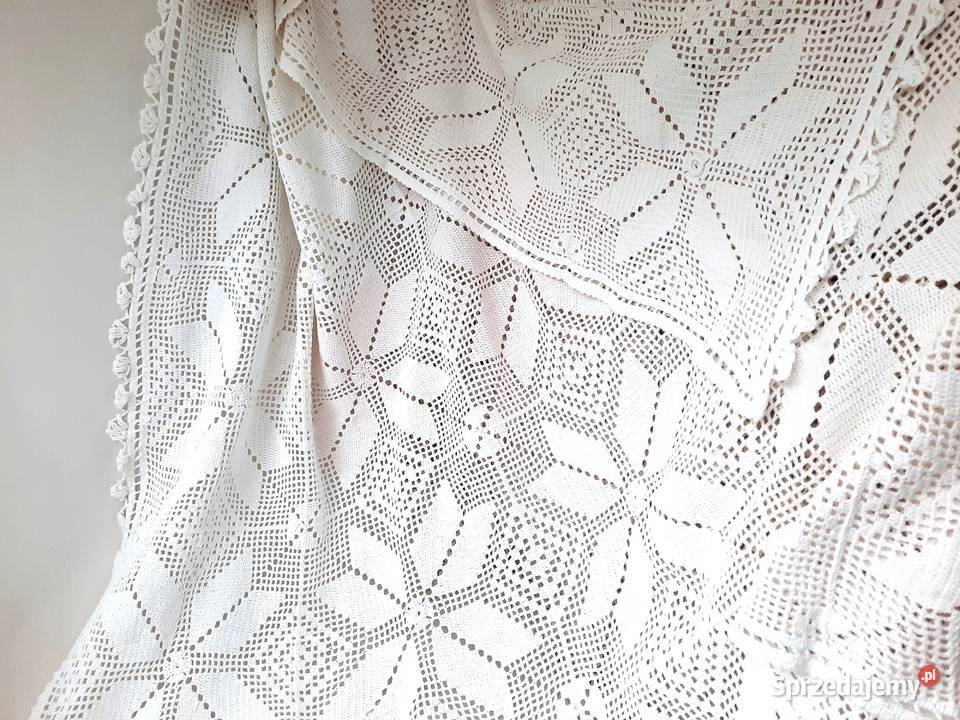 Stara bawełniana narzuta na łóżko obrus 170 x Łódź