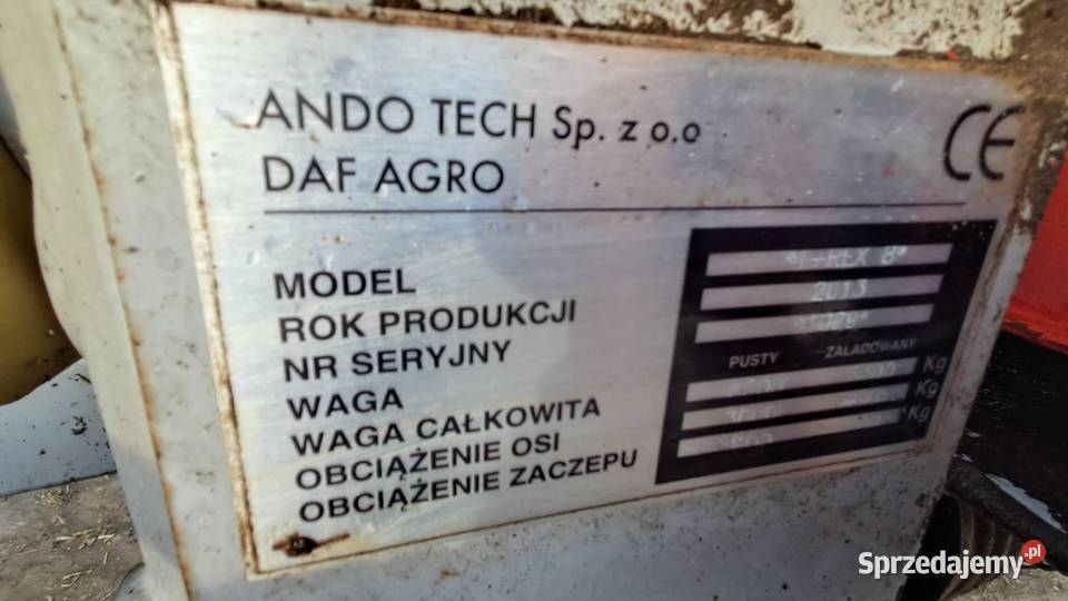 Sprzedam paszowóz daf agro 8 trex 8m3 Gołymin-Ośrodek