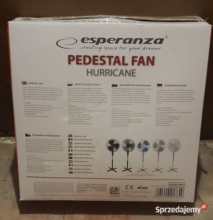 Wentylator ESPERANZA HURRICANE EHF001WW BIAŁY Wentylatory Instalacje Pruszków sprzedam