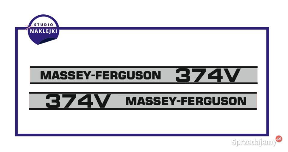 Naklejki Massey Ferguson 374V Ciągnik Traktor Węgrów