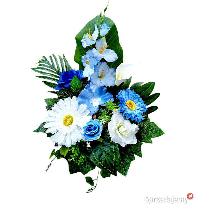 Stroik na cmentarz wiązanka na grób kompozycja wielokolorowy