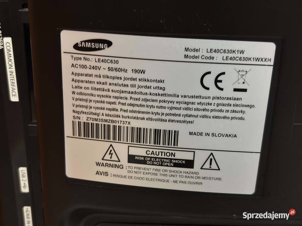 Telewizor Samsung LE40C630 Telewizory warmińsko-mazurskie Elbląg