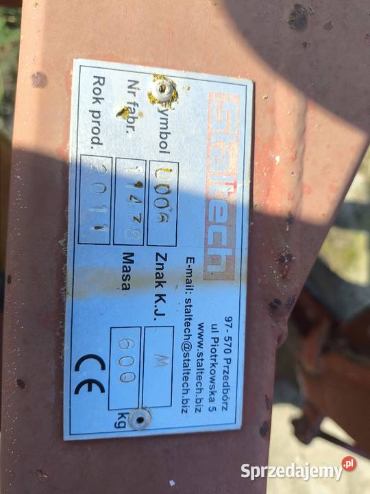 Sprzedam pług Staltech U006 łódzkie