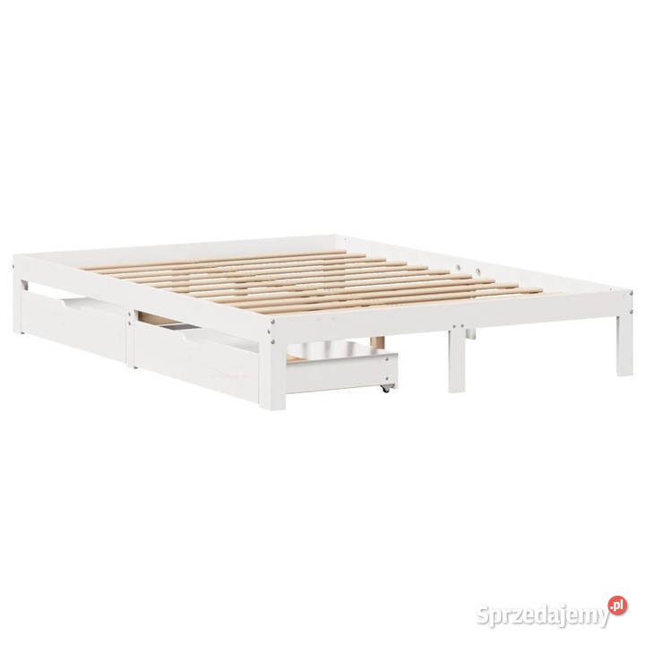 Rama łóżka z szufladami biała sosnowa 140x200 Warszawa