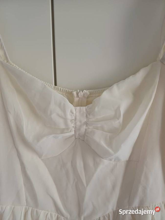 Piękna kremowa krótka sukienka z długim rękawem Rozmiar 40(L) Kraków