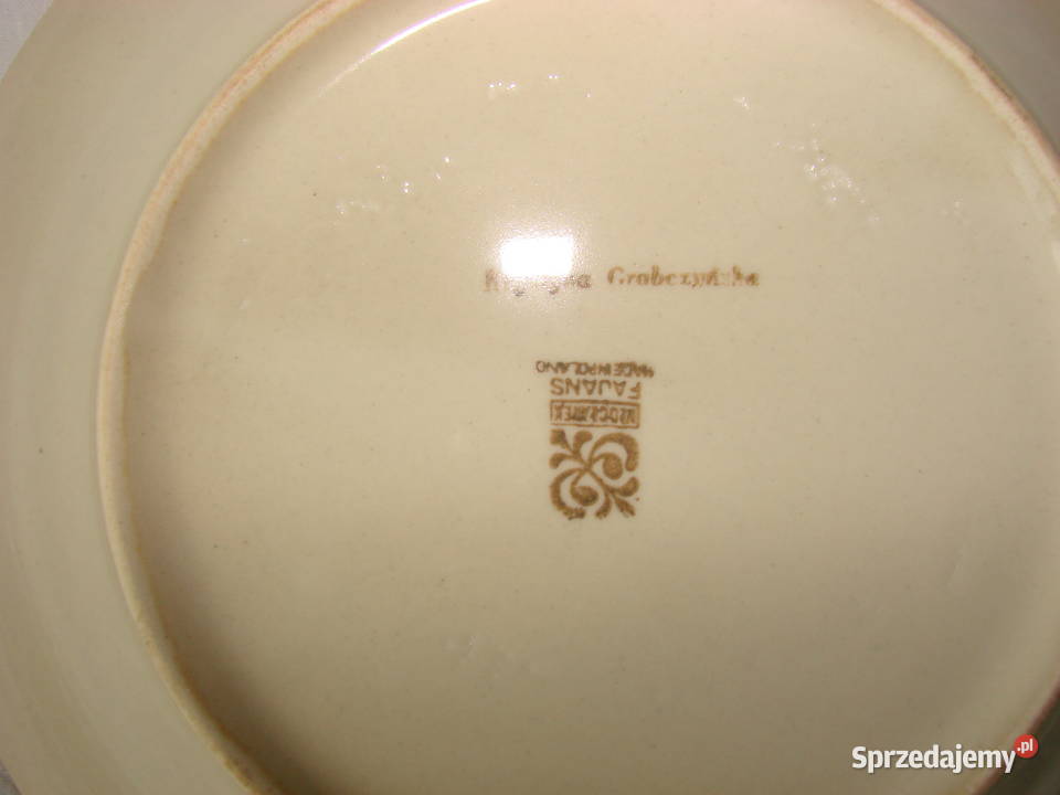 Włocławek fajansowy talerz obiadowy PRL pomorskie Pruszcz Gdański