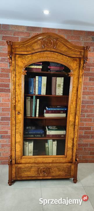 Piękna biblioteka witryna Ludwik Filip antyk Łagów