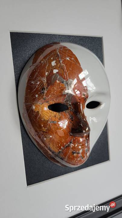 Maska Obraz maska ceramiczna oprawiona w ramę