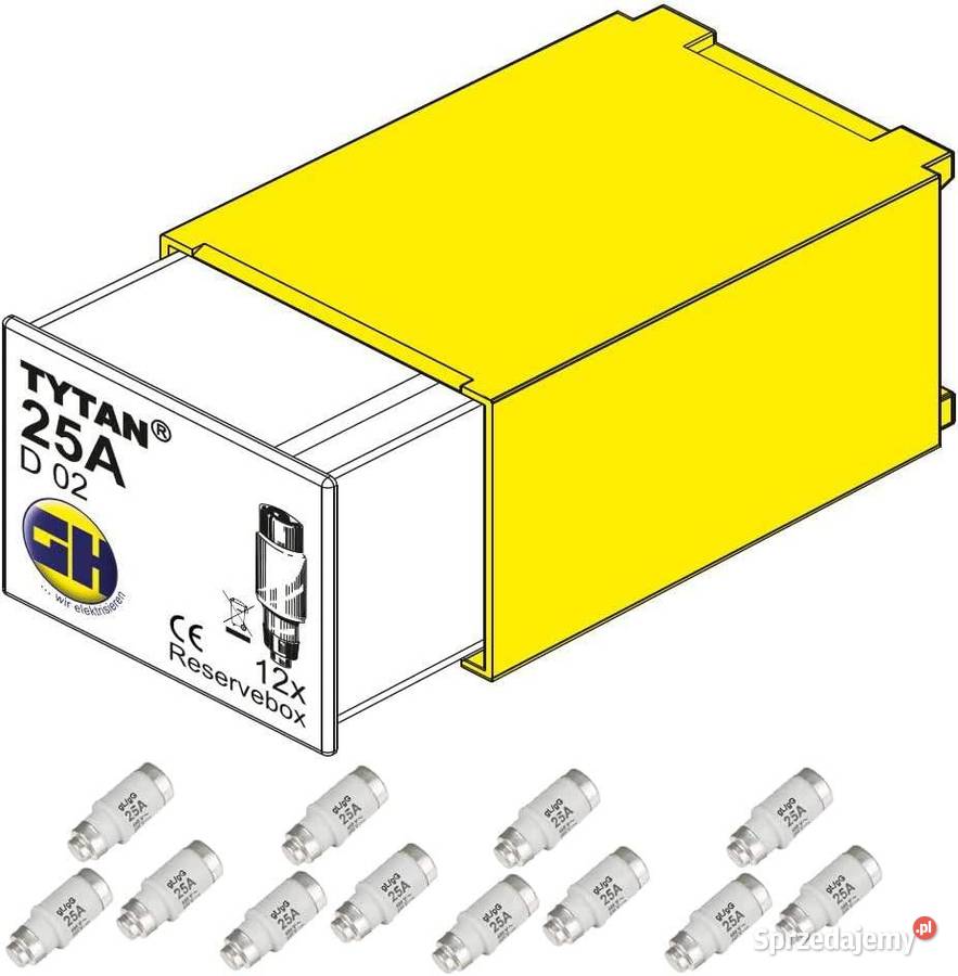 bezpieczniki Neozed TYTAN 25A D02 12 sztuk Zamość sprzedam