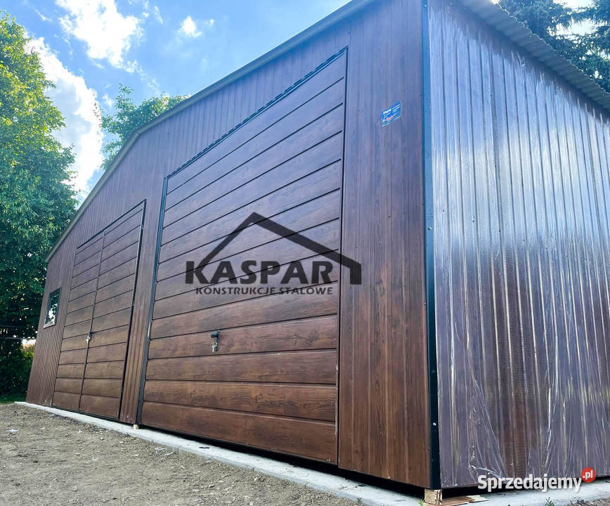 Garaż blaszany 9x6 2x Brama okno drewnopodobny samodzielny Czersk sprzedam