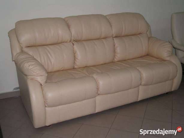 Sofa Relax z funkcją spania skóra ekologiczna