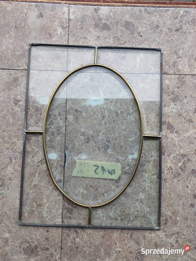 15 Witraż frontu starego zegara szafki szkło Tczew