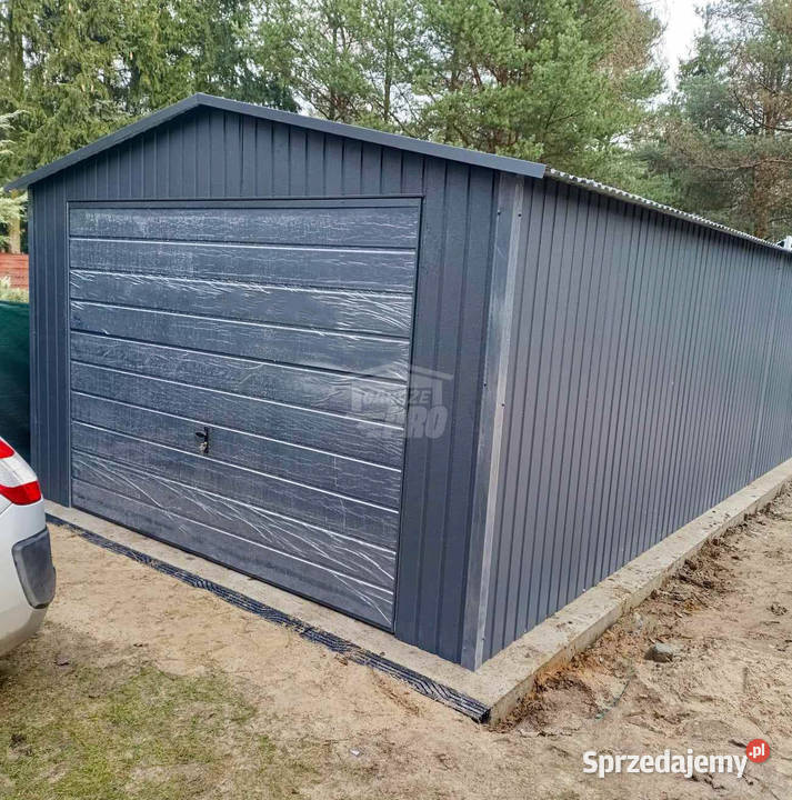 Garaż blaszany 4x9m 2x Brama uchylna drzwi dach Ostrowiec Świętokrzyski