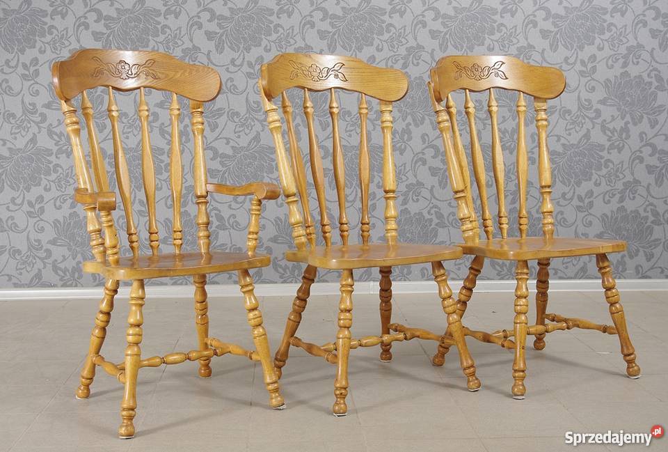 Krzesła w amerykańskim stylu 6 komplet 4768 Nysa sprzedam