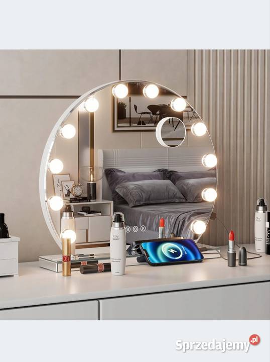 60 Lusterko do makijażu 12 LED Lustro w stylu