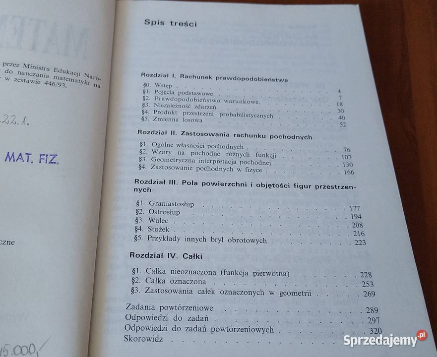 Matematyka podręcznik klasy IV liceum Browkin 4 miękka Podręczniki