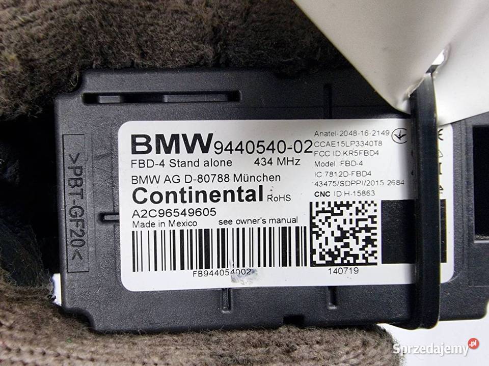MODUŁ BMW X4 M F98 FAL RADIOWYCH 944054002 Pozostałe kujawsko-pomorskie Lipno