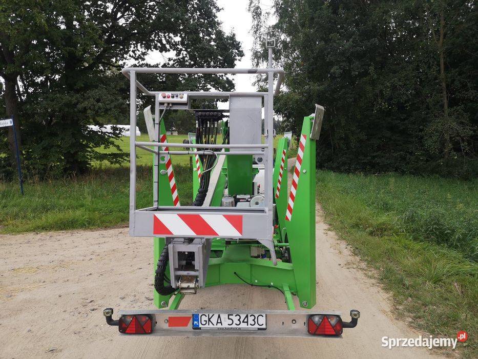 Podnośnik koszowy na przyczepie zwyżka wynajem Mirachowo