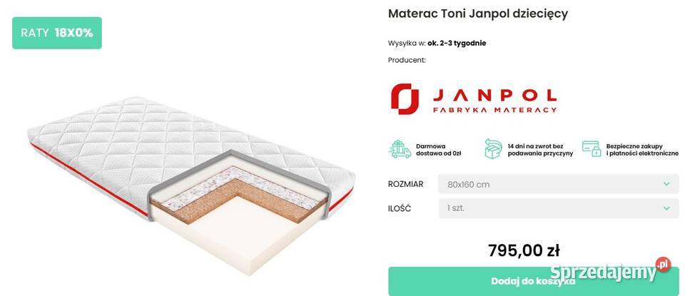 Dębowe łóżko domek dziecięce 160 x 80 Poznań