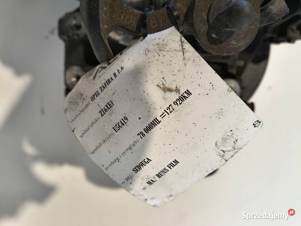 SKRZYNIA BIEGÓW Opel Zafira B 16 16V manualna osobowe Chełm