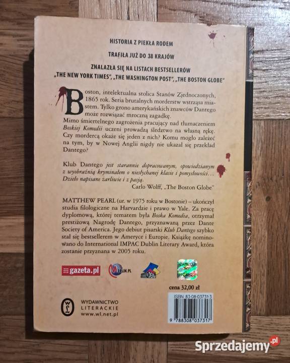 Klub Dantego Matthew Pearl miękka Pozostałe