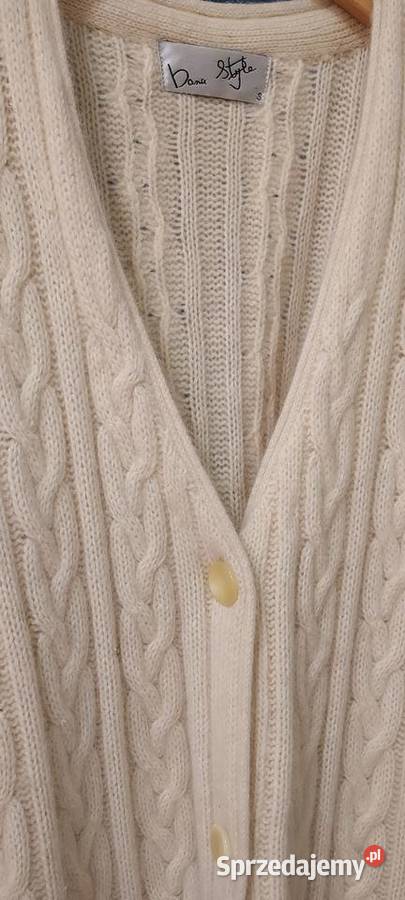 kardigan wełniany długi Bez wzoru pomorskie Gdańsk sprzedam