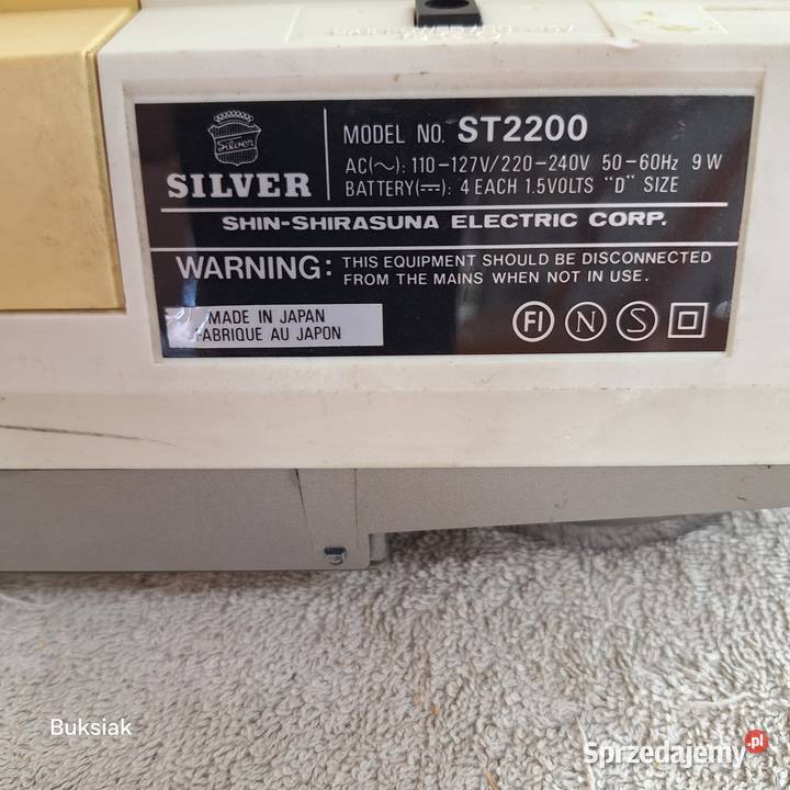 Radiomagnetofon SILVER ST2200 mazowieckie Piaseczno