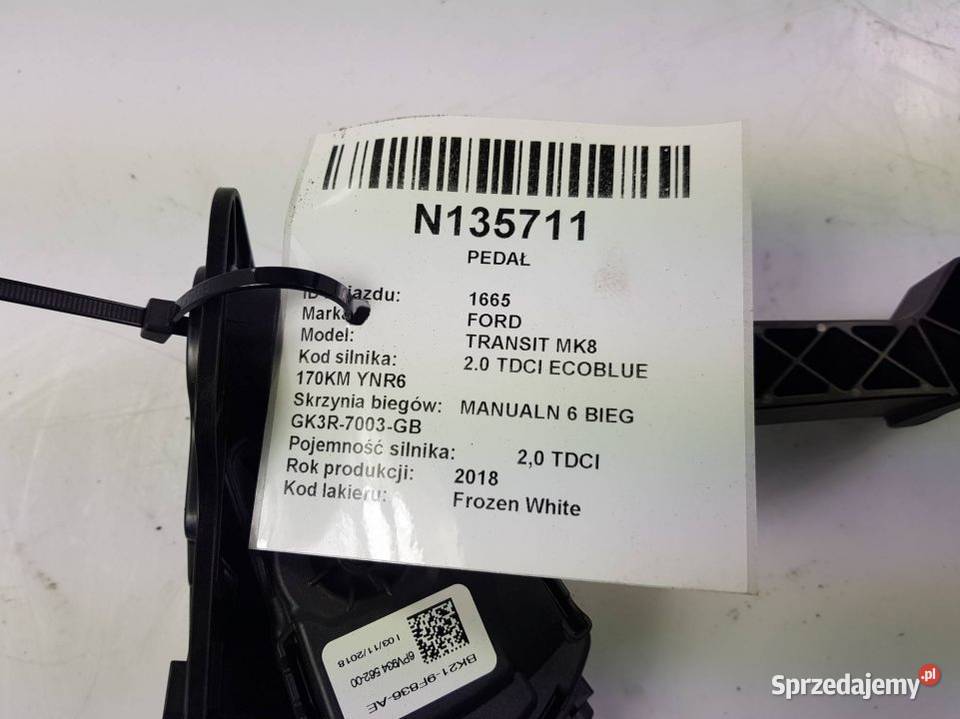 PEDAŁ BK219F836AE FORD TRANSIT MK8 Lipno