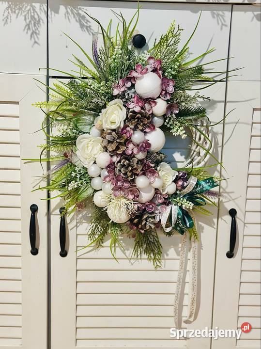 Wianek Boże Narodzenie Premium uroczy duży wielokolorowy Boże Narodzenie
