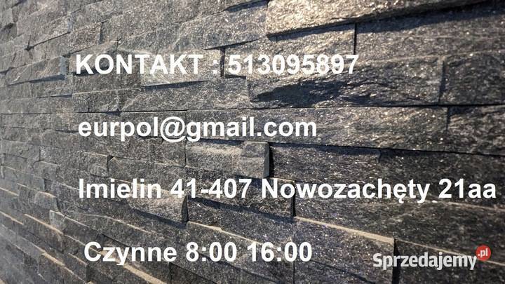 KAMIEŃ NATURALNY DEKORACYJNY KWARCYT CZARNY śląskie Imielin