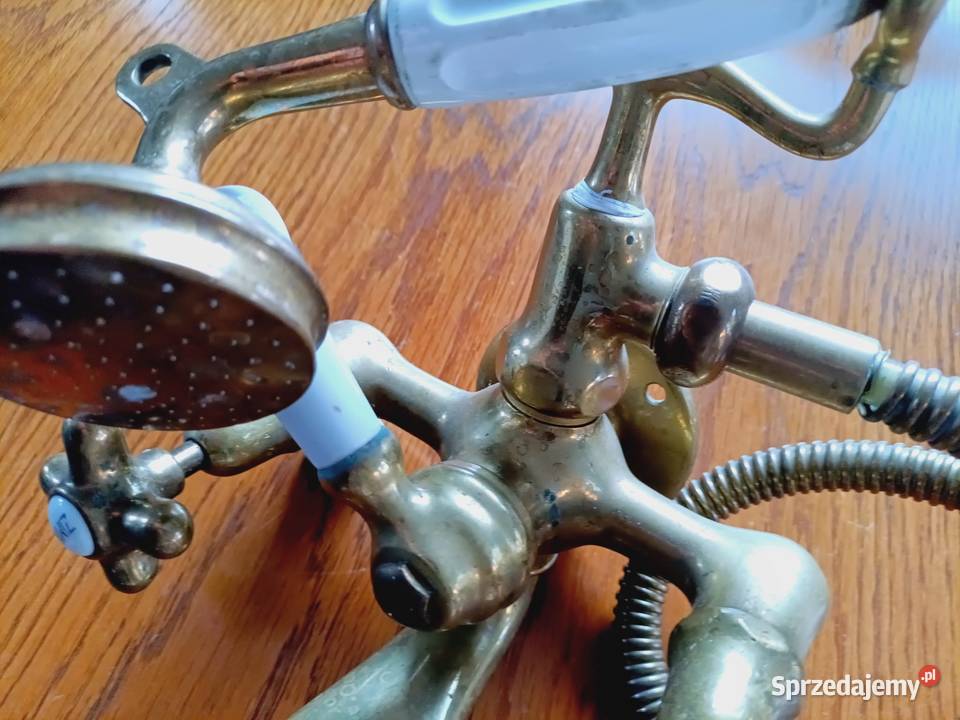 Stara bateria wannowa z mosiądzu Poznań
