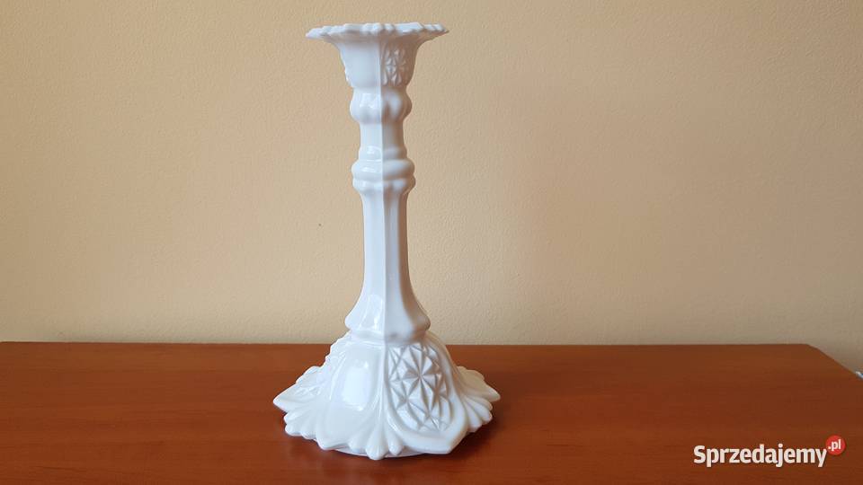 Świecznik lattimo 409 ok17 Ząbkowice kolorowe Porcelana i szkło sprzedam