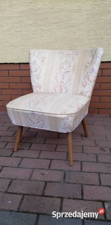 Fotel art deco muszelka klubowy krzesło stolik Garwolin
