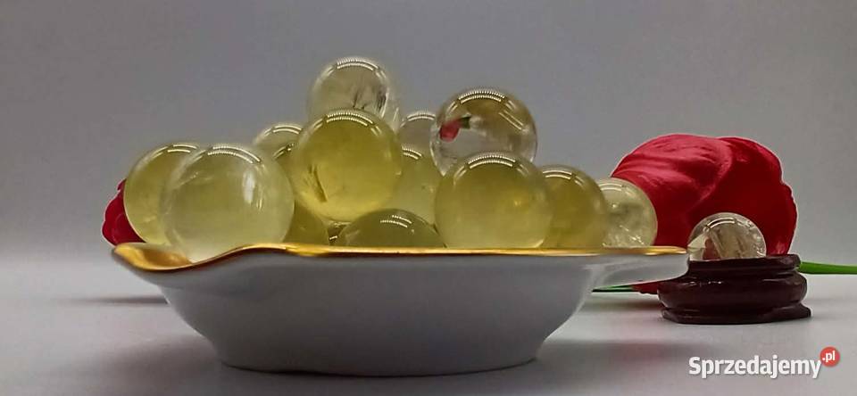 Piękne rzadkie Kule cytrynu naturalnego 15mm 9 Pozostałe Olsztyn sprzedam