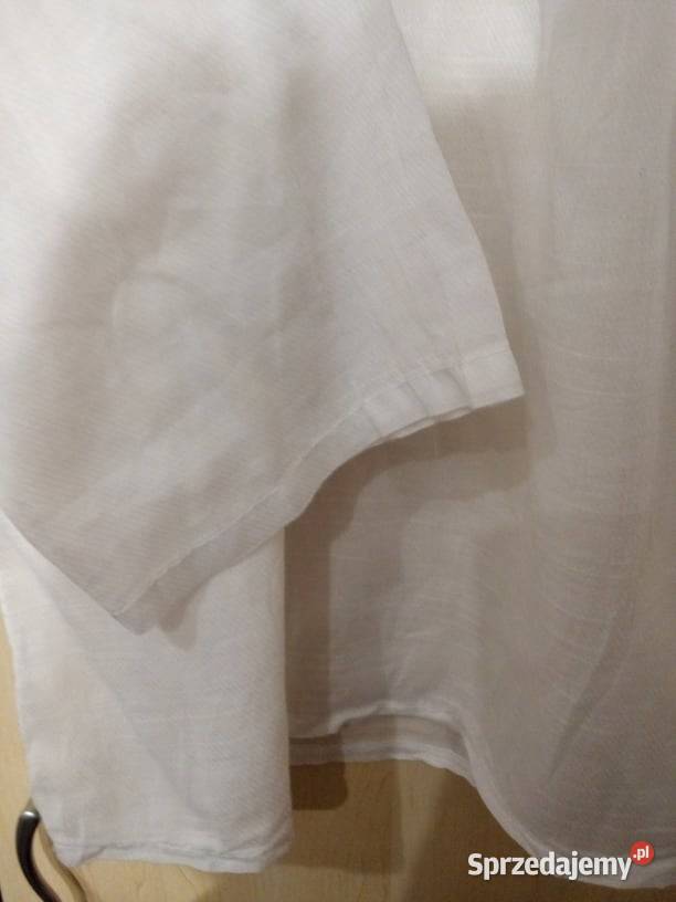Białe bluzeczki batystowe Bez wzoru Bluzki i koszule sprzedam