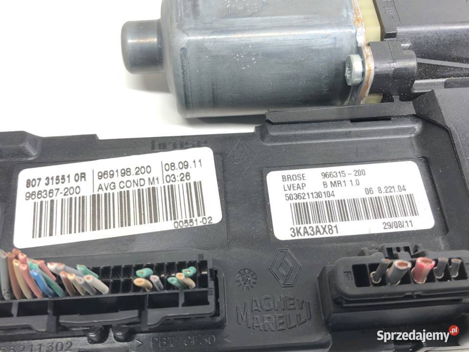 SILNIK PODNOSZENIA SZYBY LEWY PRZÓD RENAULT Mechanizmy opuszczania szyb