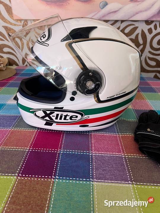 Kask motocyklowy XLite rozmiar S plus rękawiczki