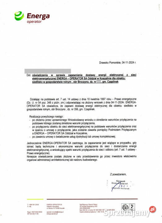 Na sprzedaż budynek i udział w gruncie 10005600 Broczyno