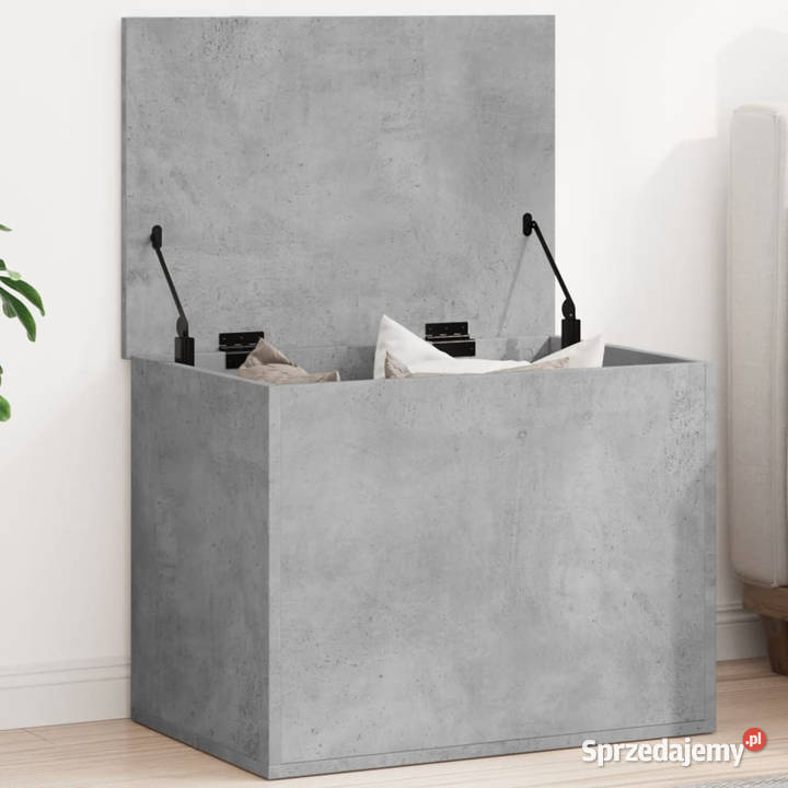 Skrzynia szarość betonu 60x42x46 materiał