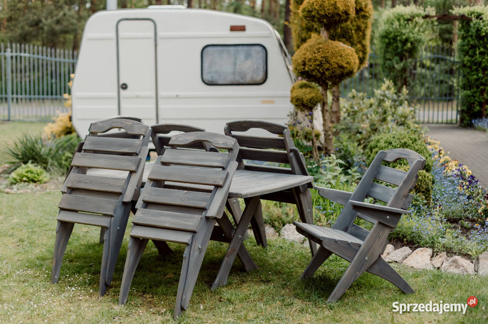 Meble ogrodowe drewniane składane typ S stół Kalety