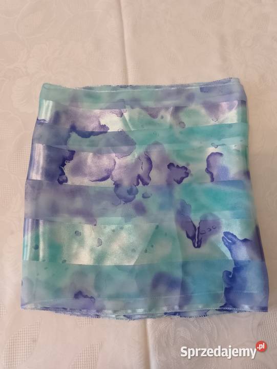 SZALIK błękitny z połyskującym wzorem lekki