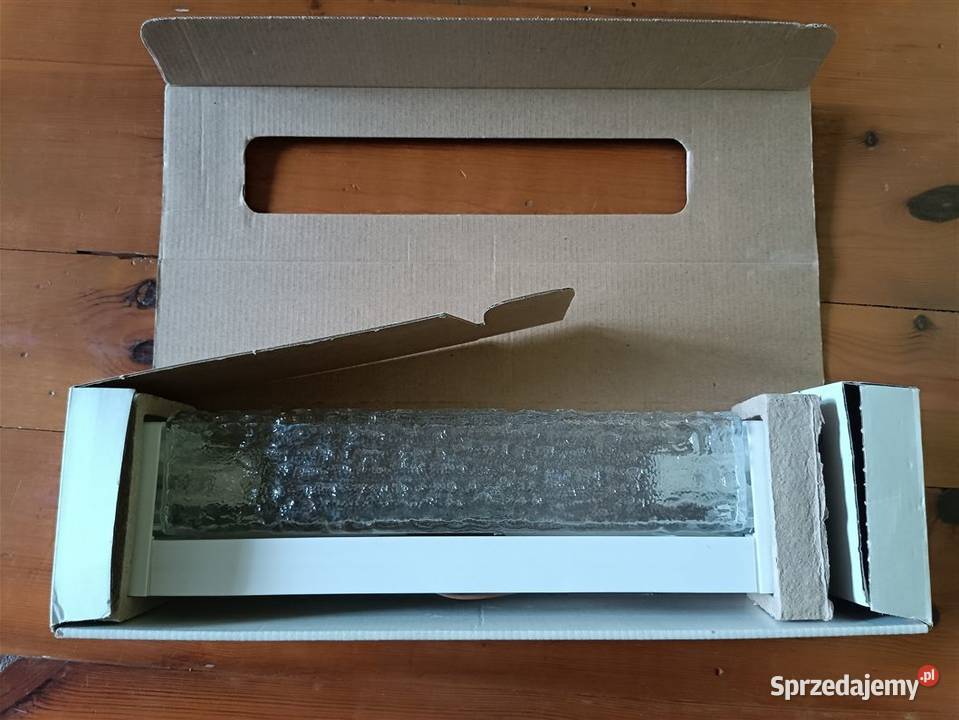 Lampa naścienna kinkietowa lodowe szkło lata 80 podkarpackie Tarnobrzeg