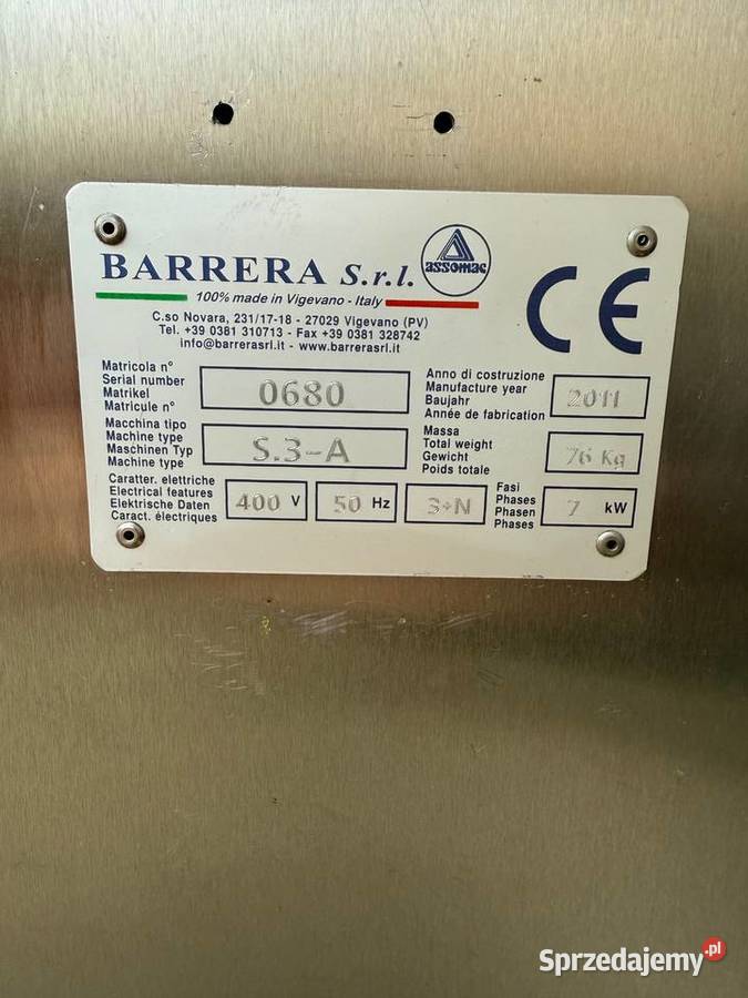 Barrera S3 A Wygrzewarka maszyna do wygrzewania Produkcja Łaskarzew sprzedam