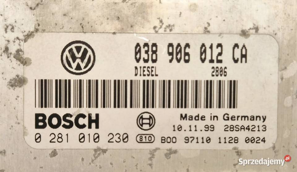 KOMPUTER STEROWNIK SILNIKA LEON I GOLF IV 19 TDI świętokrzyskie Działoszyce