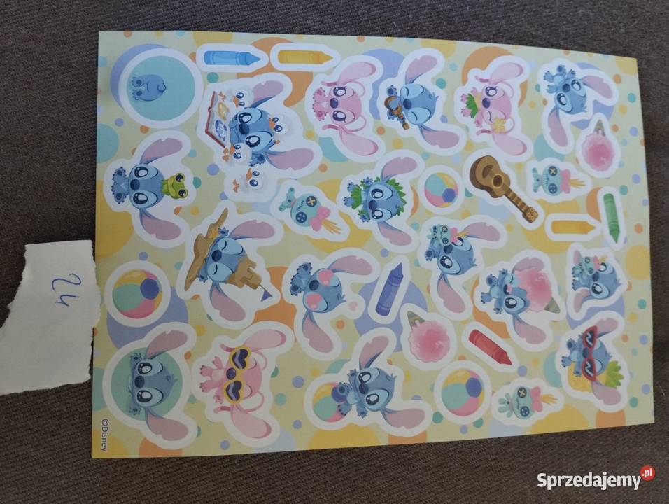 Naklejki Stich numery Artykuły szkolne