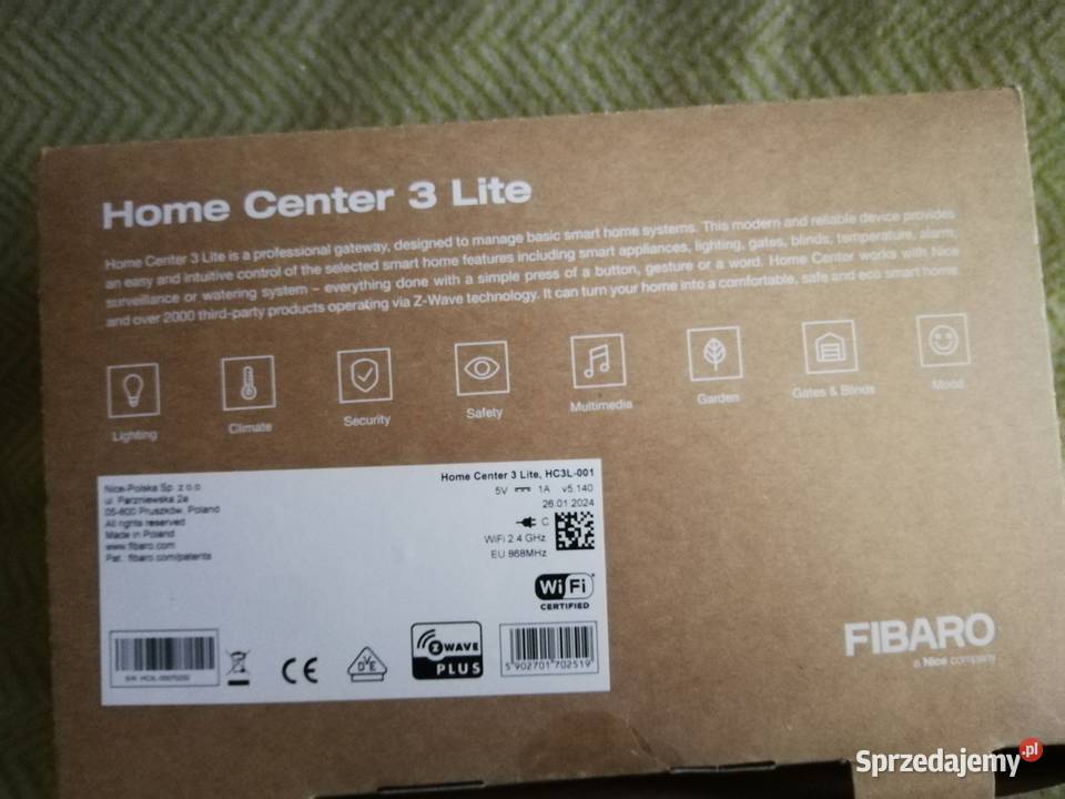 Smart Home FIBARO Home Center 3 Lite 3 czujniki Szczecin